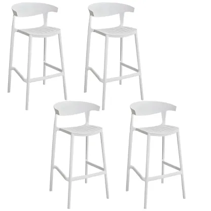 Modern Acrylic Sleek Durable Vibrant Colors Bar Stool Image - 54