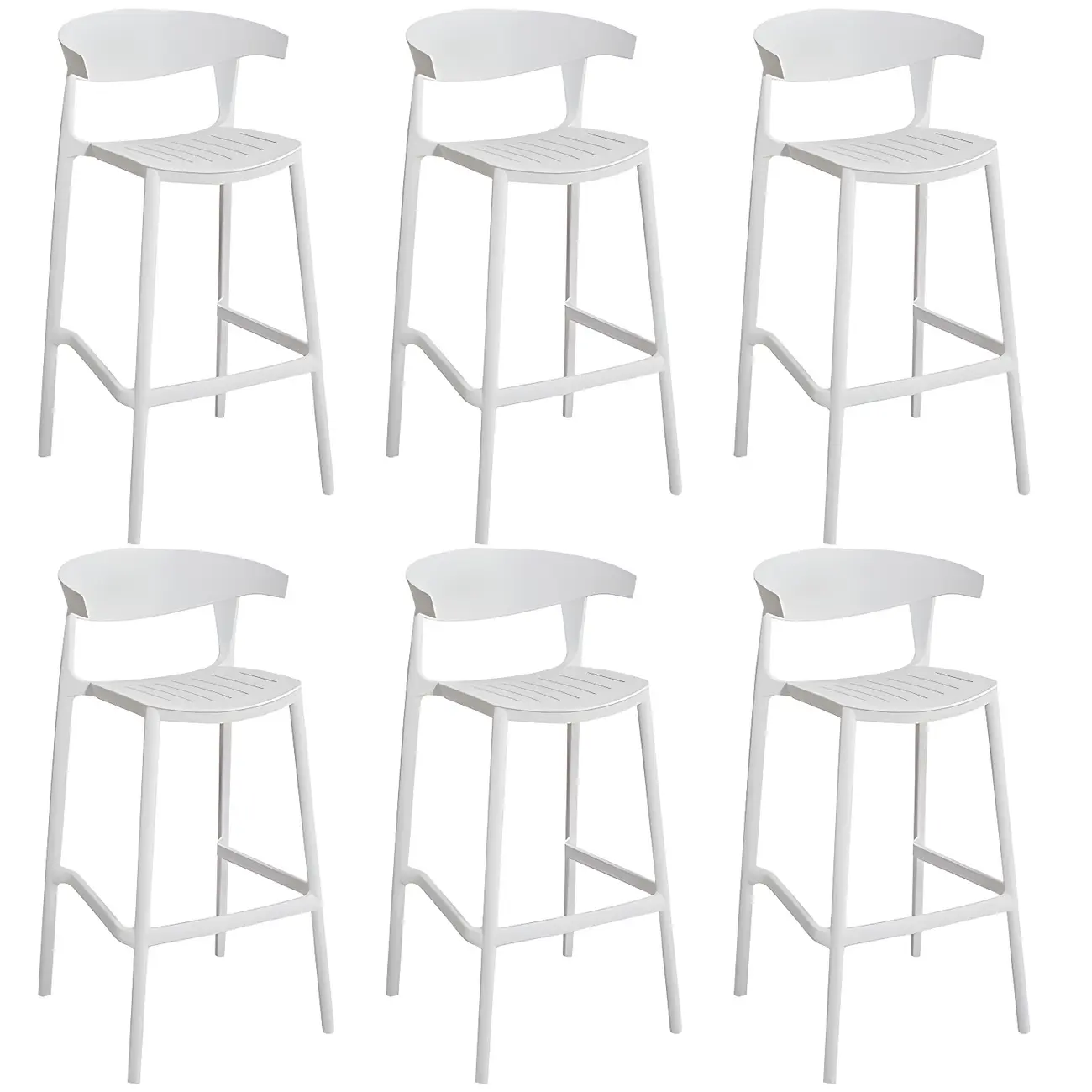 Modern Acrylic Sleek Durable Vibrant Colors Bar Stool Image - 55 | homeyfad