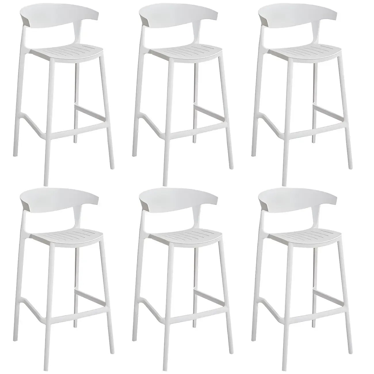 Modern Acrylic Sleek Durable Vibrant Colors Bar Stool Image - 55