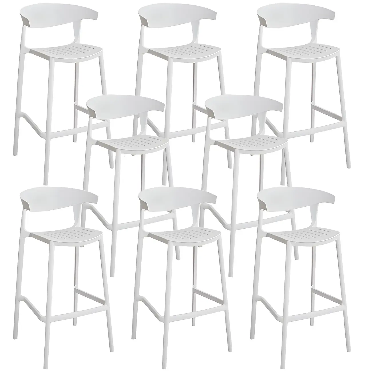 Modern Acrylic Sleek Durable Vibrant Colors Bar Stool Image - 56 | homeyfad
