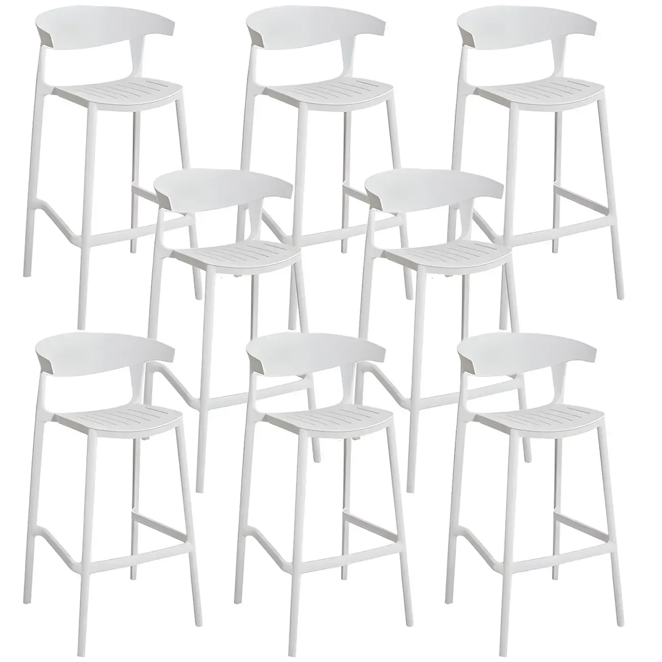 Modern Acrylic Sleek Durable Vibrant Colors Bar Stool Image - 56