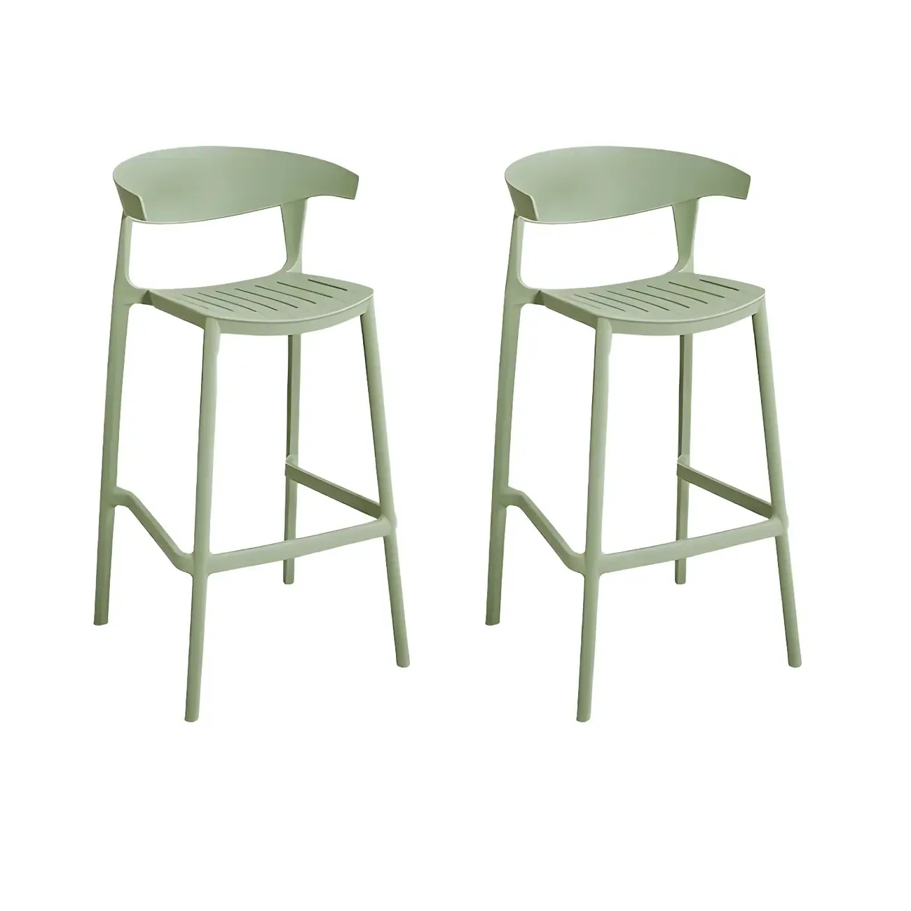 Modern Acrylic Sleek Durable Vibrant Colors Bar Stool Image - 58