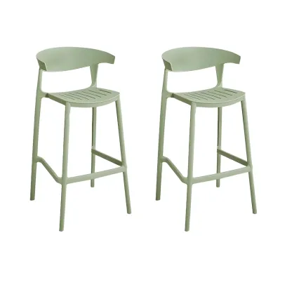 Modern Acrylic Sleek Durable Vibrant Colors Bar Stool Image - 58