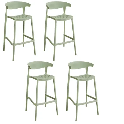 Modern Acrylic Sleek Durable Vibrant Colors Bar Stool Image - 59
