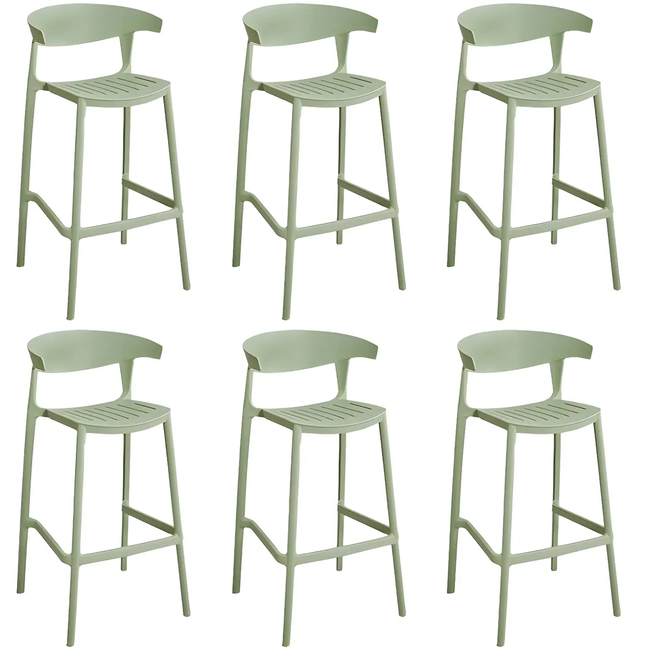 Modern Acrylic Sleek Durable Vibrant Colors Bar Stool Image - 60 | homeyfad