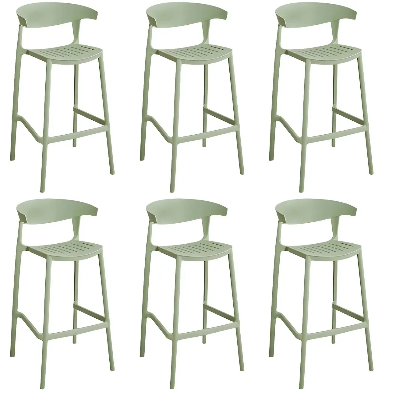 Modern Acrylic Sleek Durable Vibrant Colors Bar Stool Image - 60