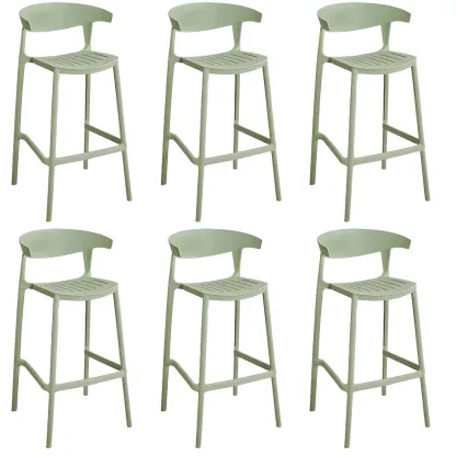 Modern Acrylic Sleek Durable Vibrant Colors Bar Stool Image - 60