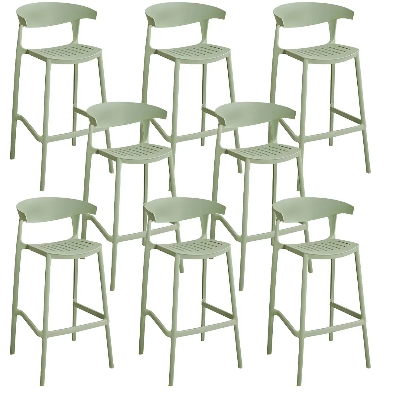 Modern Acrylic Sleek Durable Vibrant Colors Bar Stool Image - 61