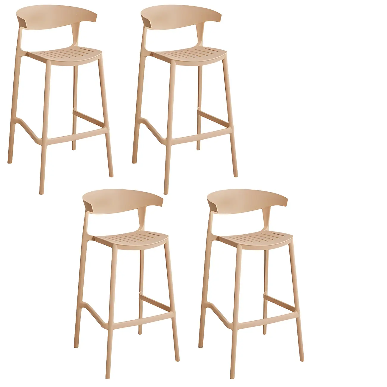 Modern Acrylic Sleek Durable Vibrant Colors Bar Stool Image - 64 | homeyfad