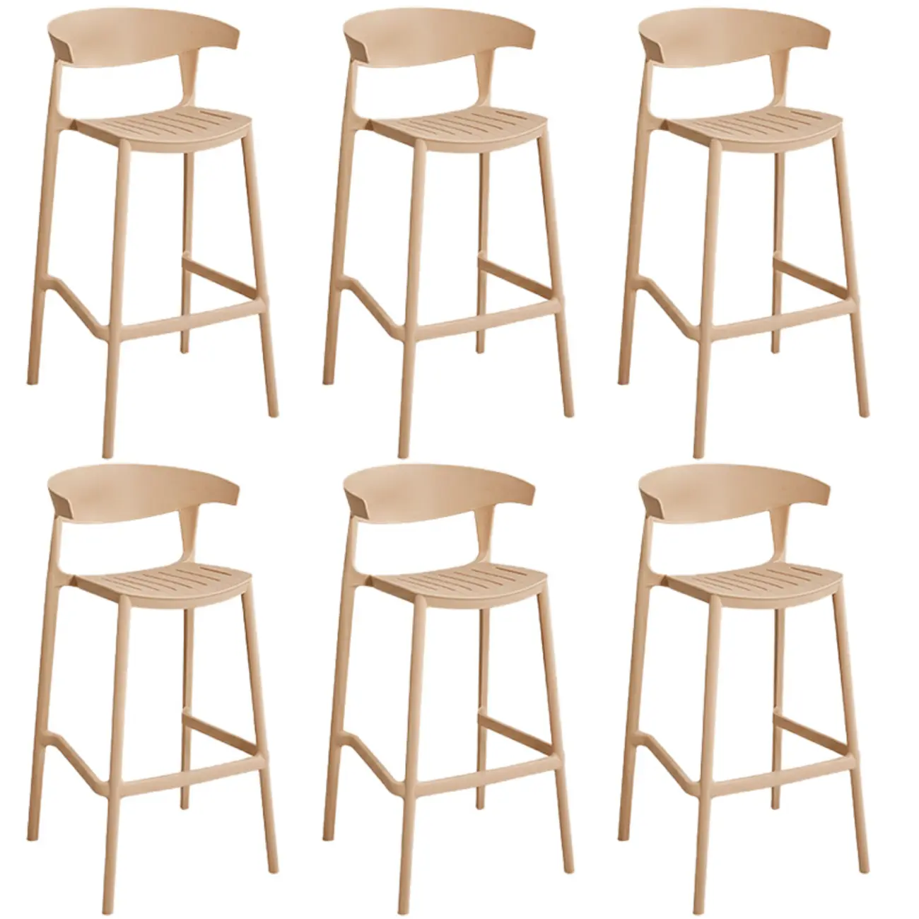 Modern Acrylic Sleek Durable Vibrant Colors Bar Stool Image - 65 | homeyfad