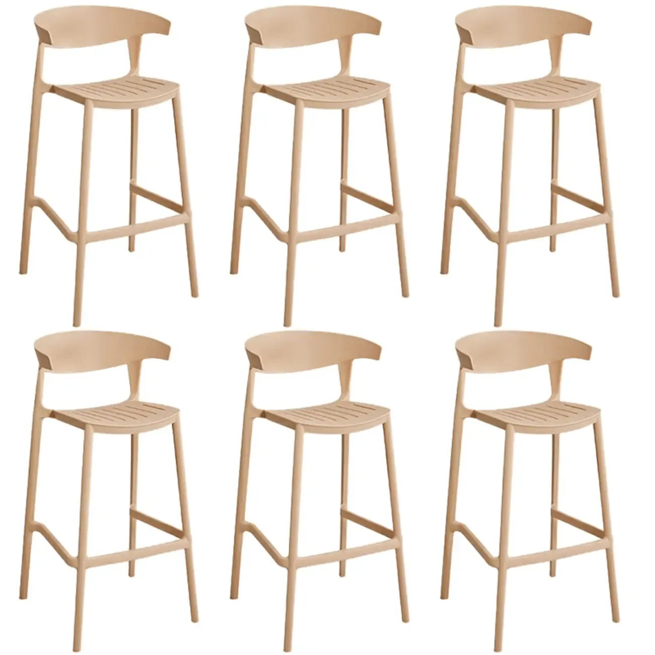 Modern Acrylic Sleek Durable Vibrant Colors Bar Stool Image - 65