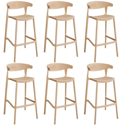 Modern Acrylic Sleek Durable Vibrant Colors Bar Stool Image - 65