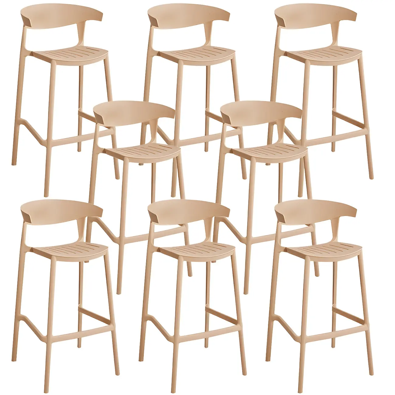 Modern Acrylic Sleek Durable Vibrant Colors Bar Stool Image - 66 | homeyfad