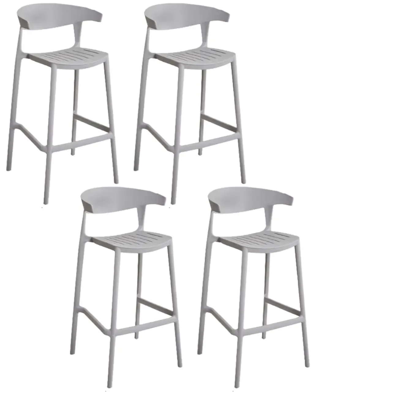 Modern Acrylic Sleek Durable Vibrant Colors Bar Stool Image - 69