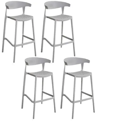 Modern Acrylic Sleek Durable Vibrant Colors Bar Stool Image - 69