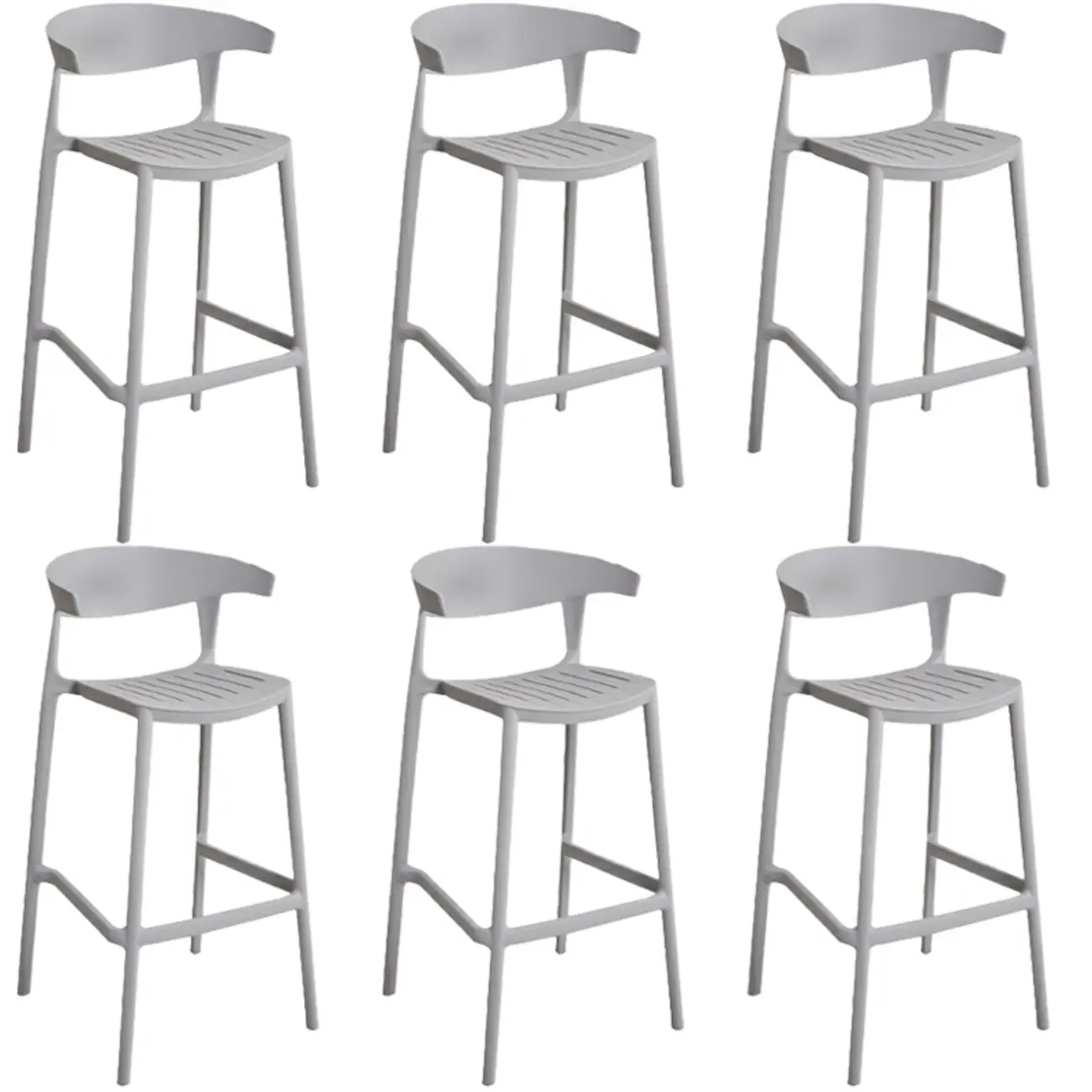 Modern Acrylic Sleek Durable Vibrant Colors Bar Stool Image - 70 | homeyfad