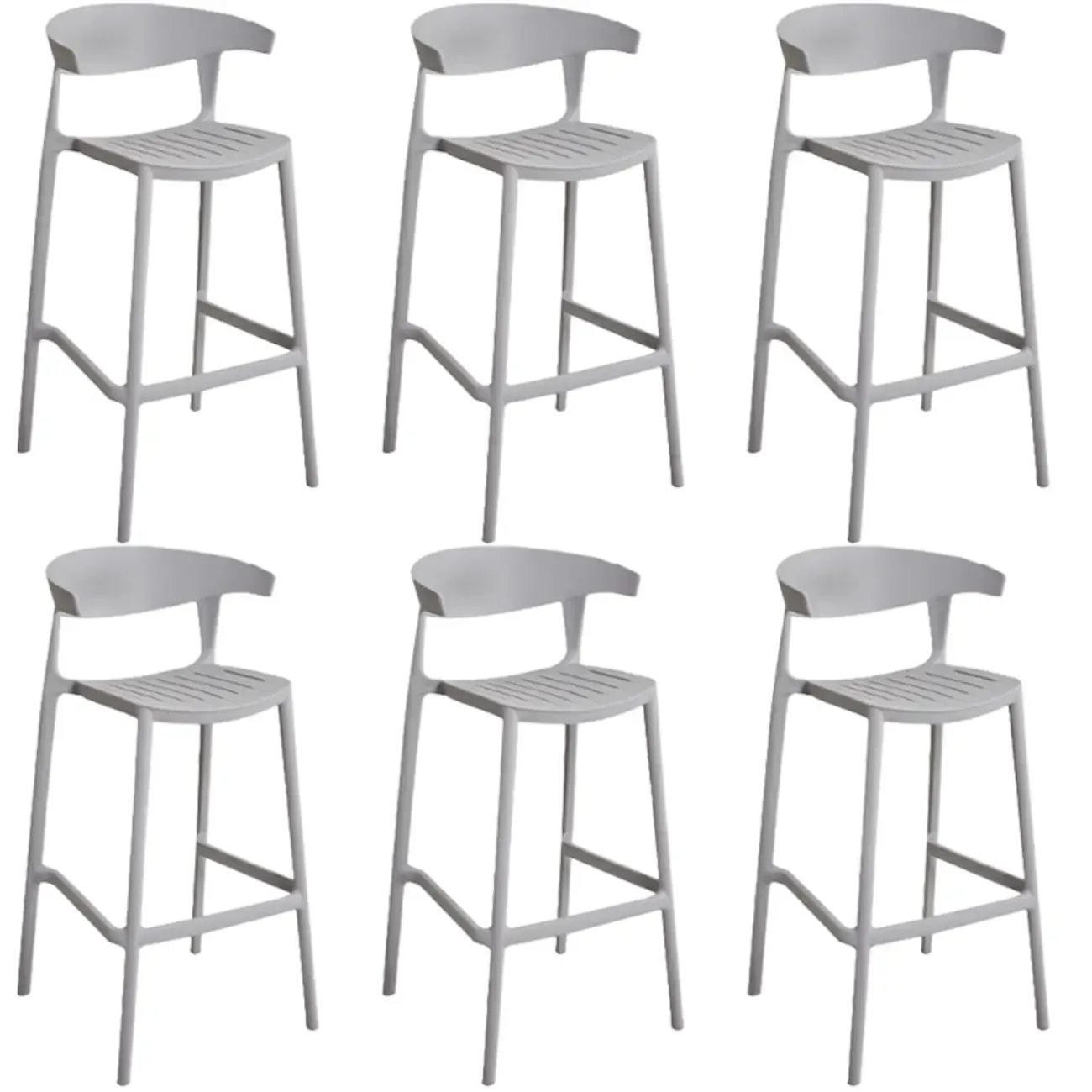 Modern Acrylic Sleek Durable Vibrant Colors Bar Stool Image - 70