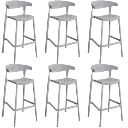 Modern Acrylic Sleek Durable Vibrant Colors Bar Stool Image - 70