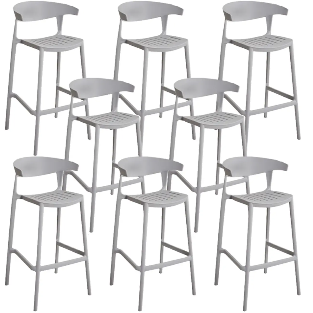 Modern Acrylic Sleek Durable Vibrant Colors Bar Stool Image - 71 | homeyfad
