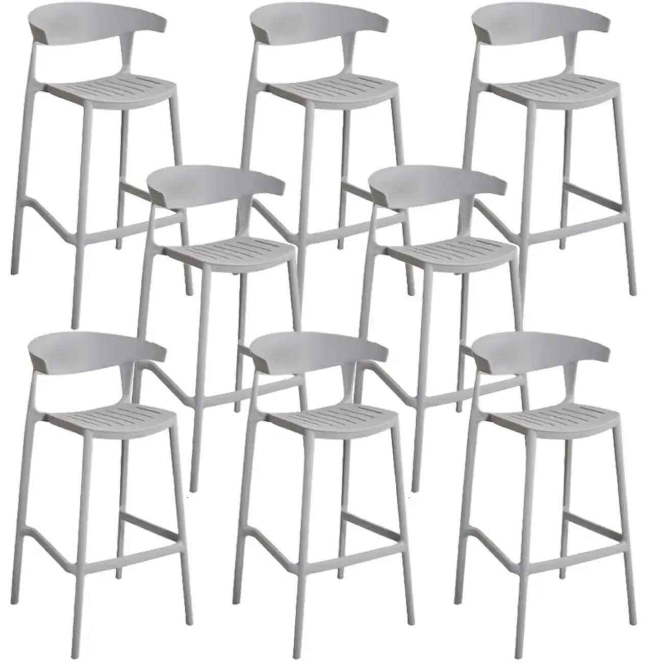 Modern Acrylic Sleek Durable Vibrant Colors Bar Stool Image - 71