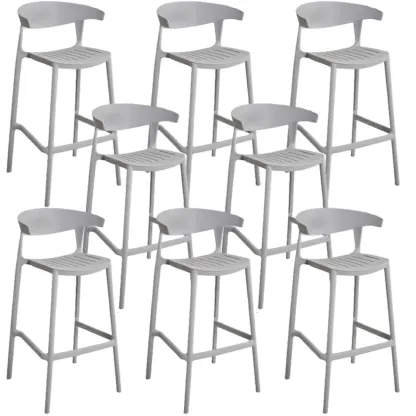Modern Acrylic Sleek Durable Vibrant Colors Bar Stool Image - 71