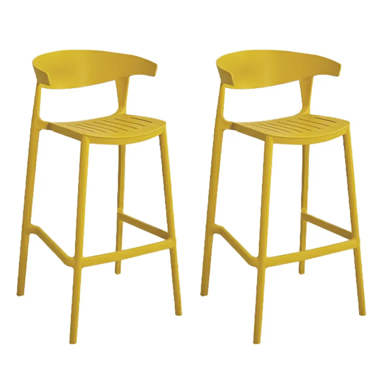 Modern Acrylic Sleek Durable Vibrant Colors Bar Stool Image - 73