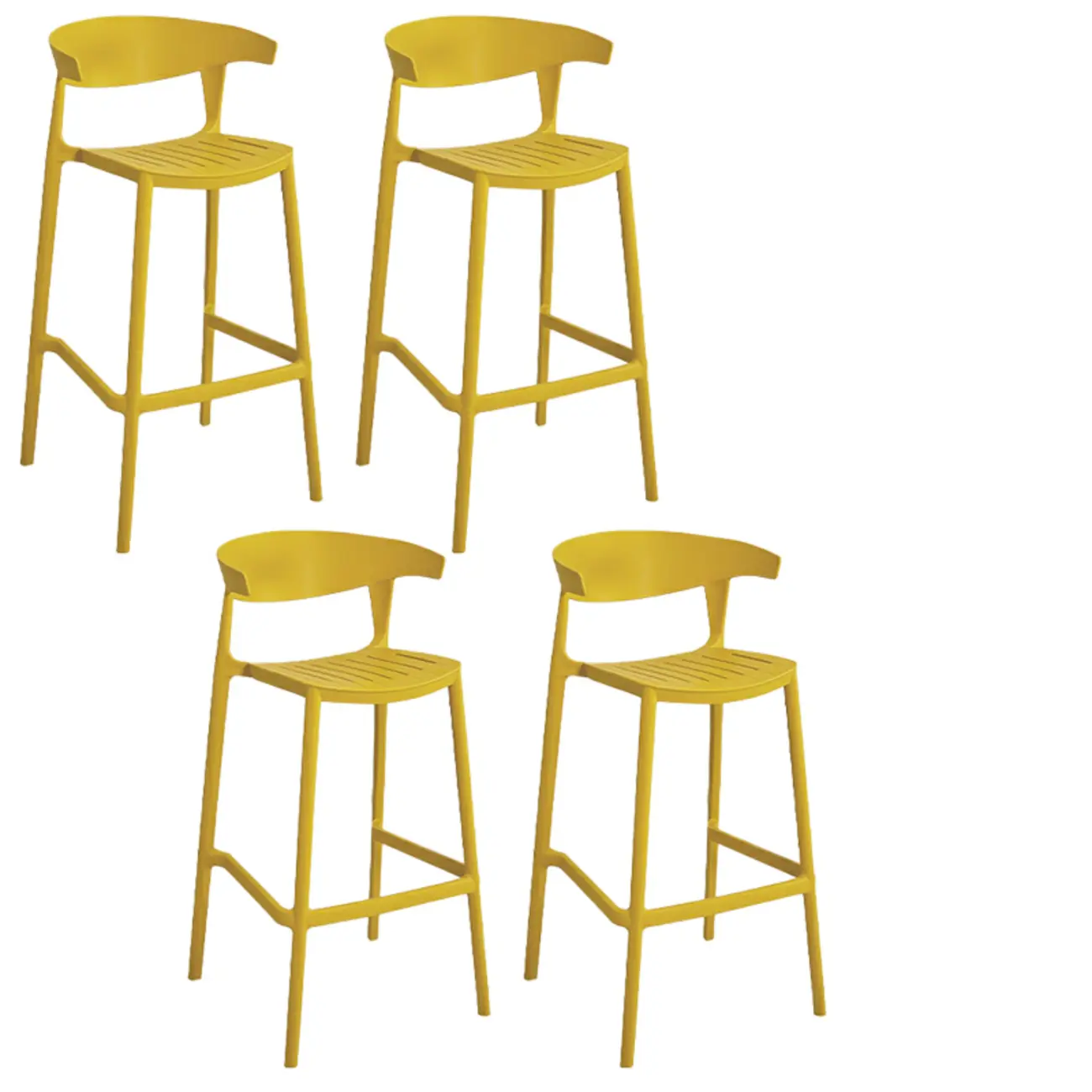 Modern Acrylic Sleek Durable Vibrant Colors Bar Stool Image - 74 | homeyfad
