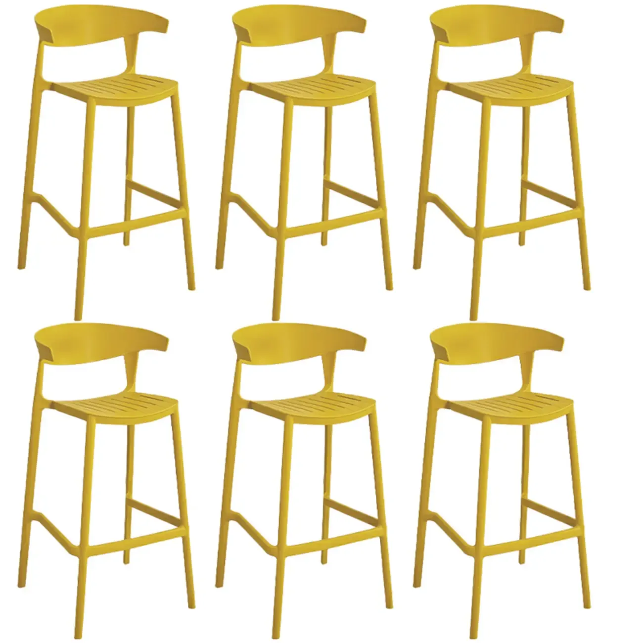 Modern Acrylic Sleek Durable Vibrant Colors Bar Stool Image - 75