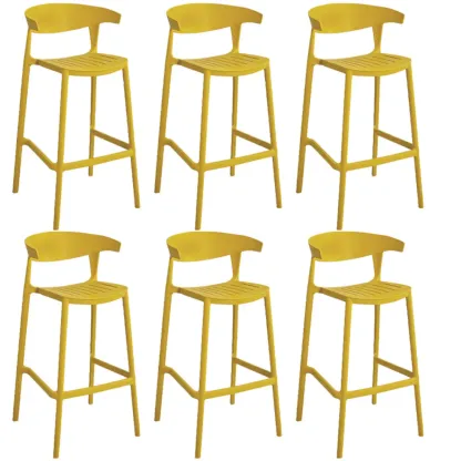 Modern Acrylic Sleek Durable Vibrant Colors Bar Stool Image - 75