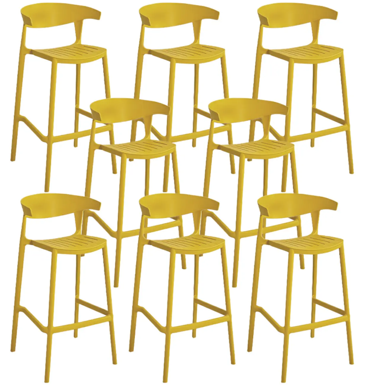 Modern Acrylic Sleek Durable Vibrant Colors Bar Stool Image - 76 | homeyfad