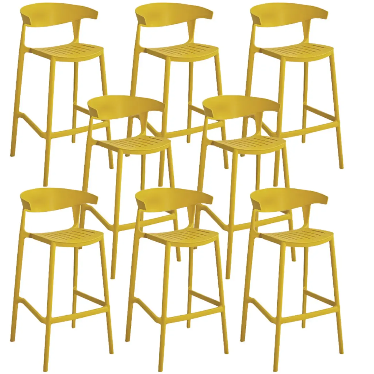 Modern Acrylic Sleek Durable Vibrant Colors Bar Stool Image - 76
