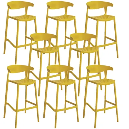Modern Acrylic Sleek Durable Vibrant Colors Bar Stool Image - 76