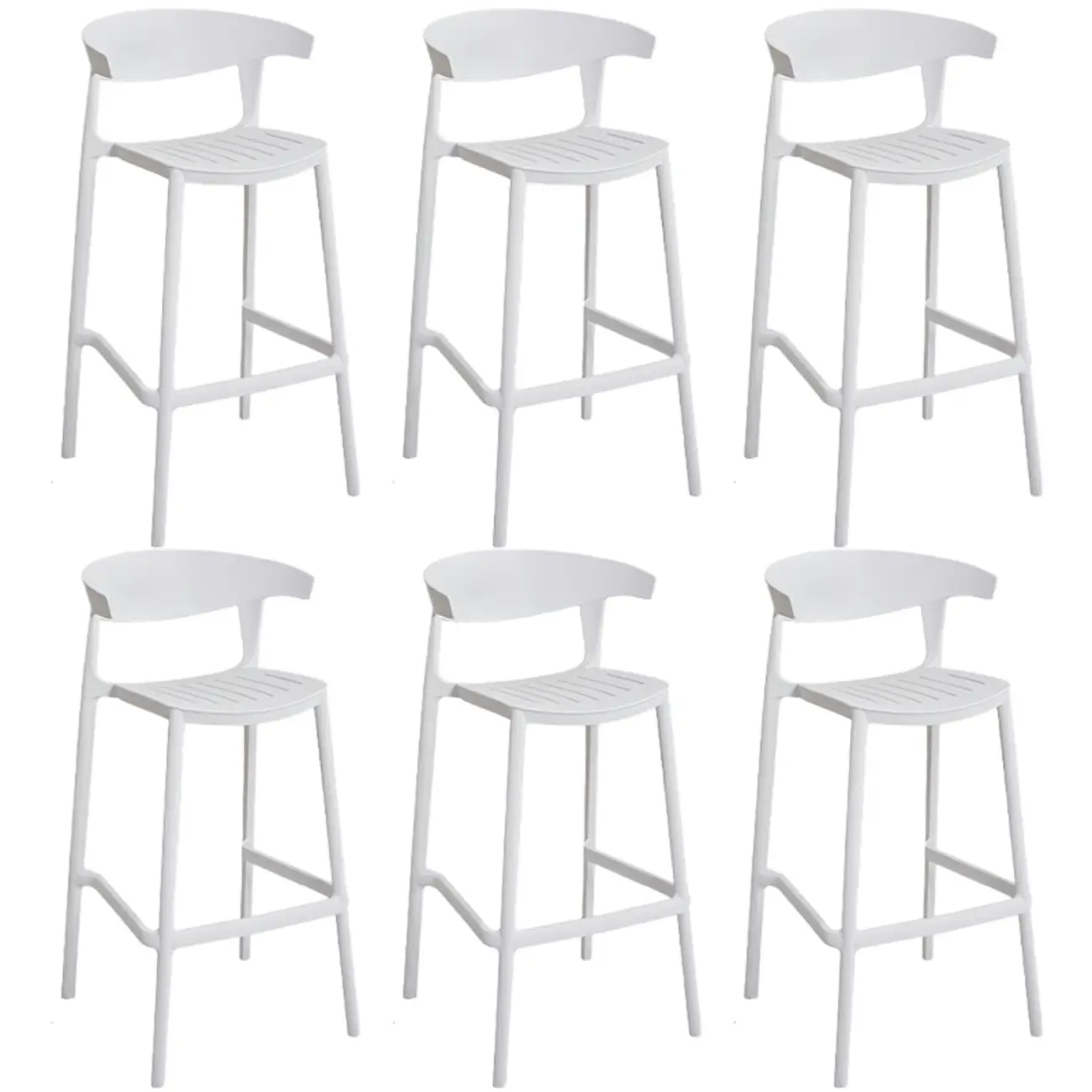 Modern Acrylic Sleek Durable Vibrant Colors Bar Stool Image - 80 | homeyfad