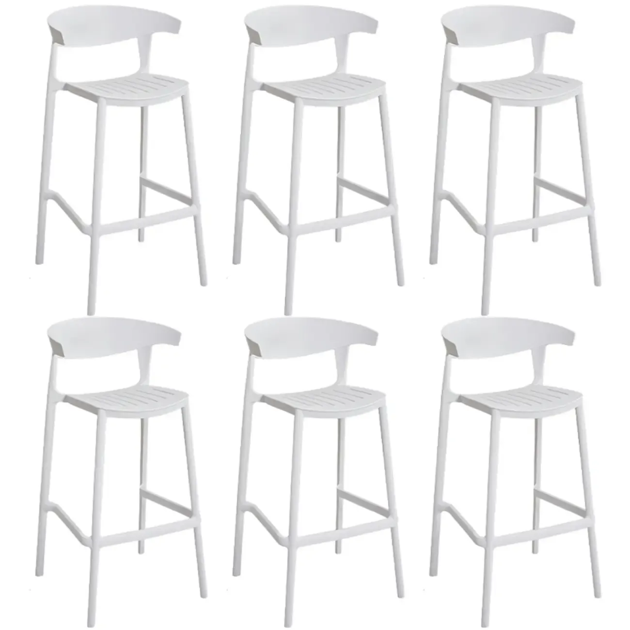 Modern Acrylic Sleek Durable Vibrant Colors Bar Stool Image - 80