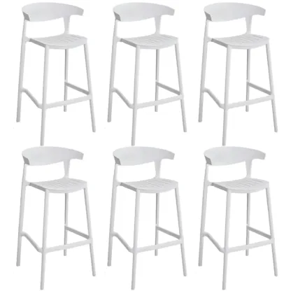 Modern Acrylic Sleek Durable Vibrant Colors Bar Stool Image - 80