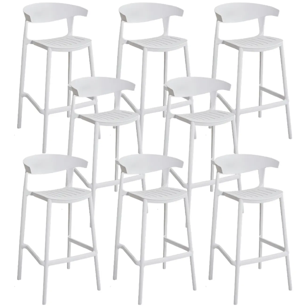 Modern Acrylic Sleek Durable Vibrant Colors Bar Stool Image - 81 | homeyfad