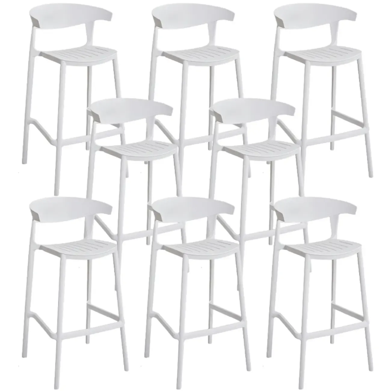 Modern Acrylic Sleek Durable Vibrant Colors Bar Stool Image - 81