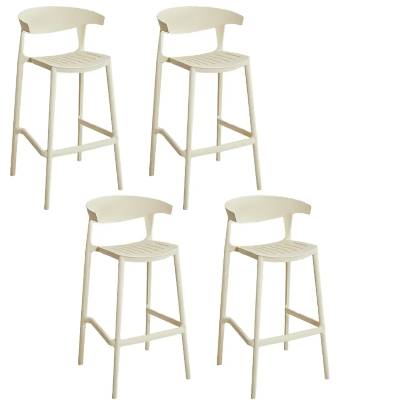 Modern Acrylic Sleek Durable Vibrant Colors Bar Stool Image - 84