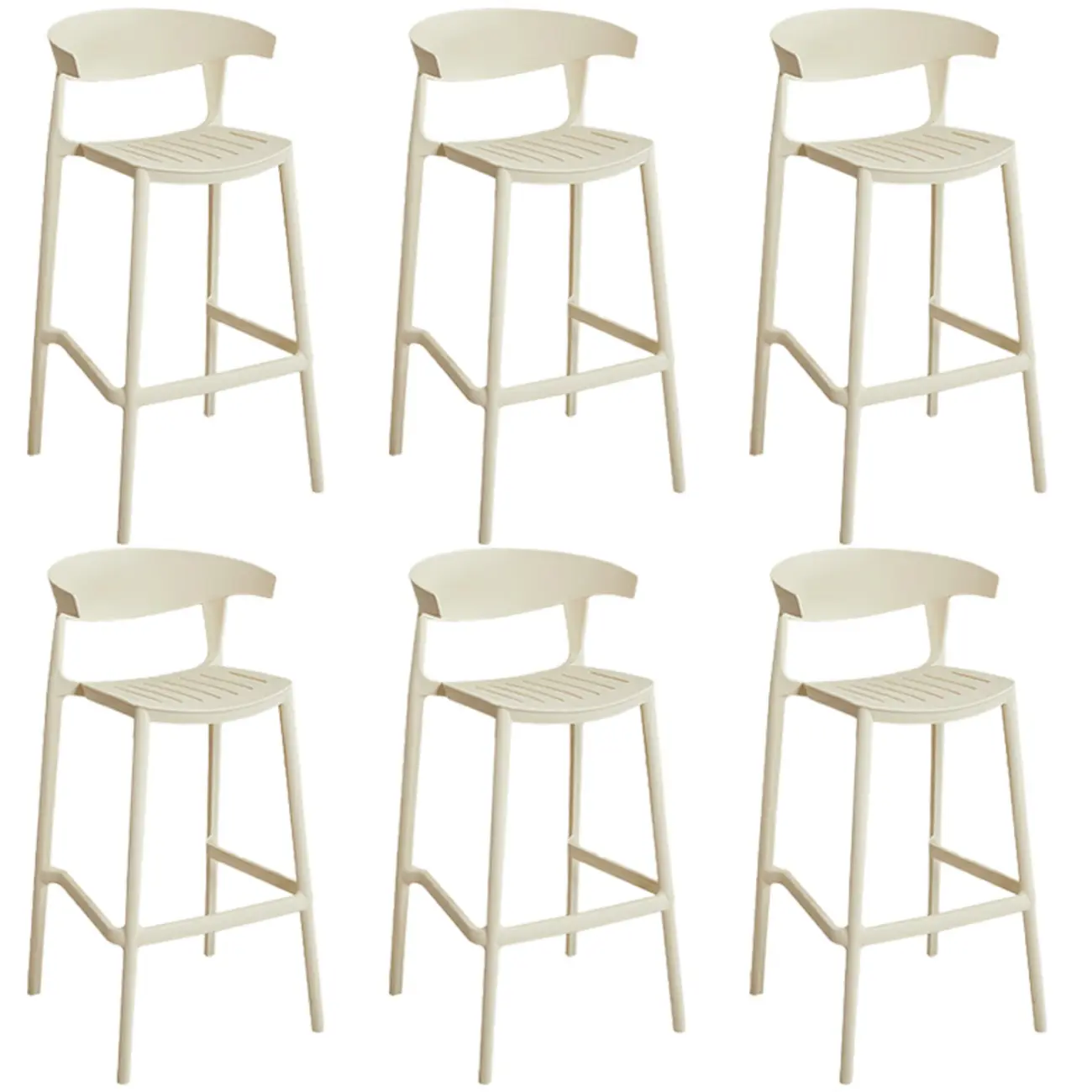 Modern Acrylic Sleek Durable Vibrant Colors Bar Stool Image - 85 | homeyfad