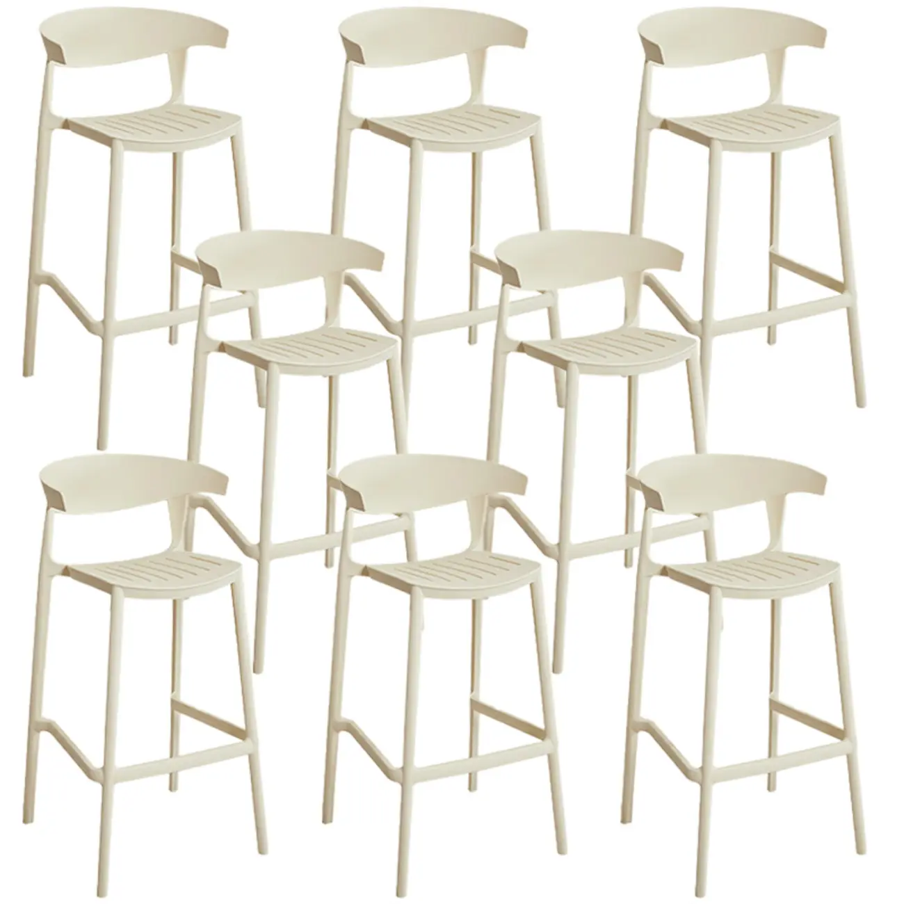 Modern Acrylic Sleek Durable Vibrant Colors Bar Stool Image - 86 | homeyfad