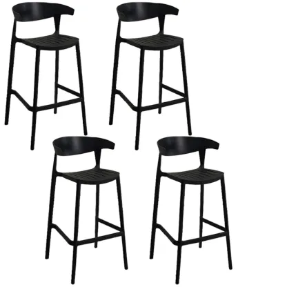 Modern Acrylic Sleek Durable Vibrant Colors Bar Stool Image - 89