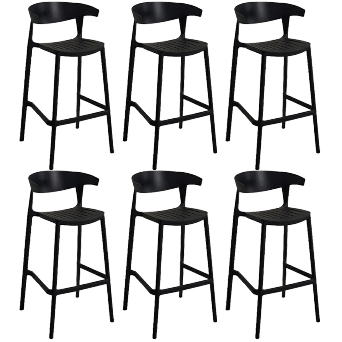 Modern Acrylic Sleek Durable Vibrant Colors Bar Stool Image - 90 | homeyfad