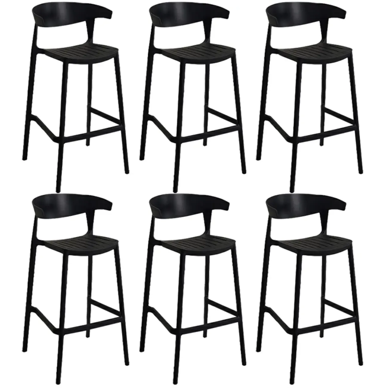Modern Acrylic Sleek Durable Vibrant Colors Bar Stool Image - 90