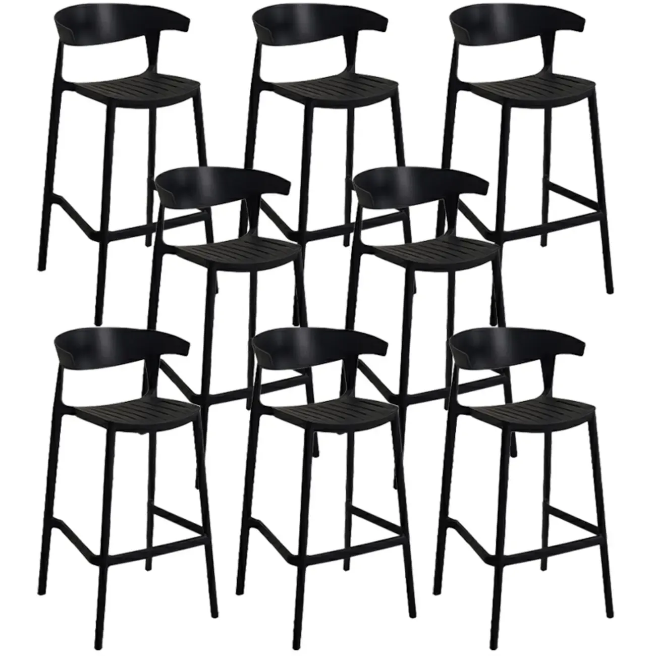 Modern Acrylic Sleek Durable Vibrant Colors Bar Stool Image - 91