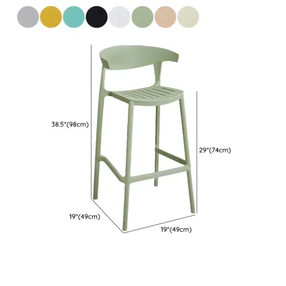 Modern Acrylic Sleek Durable Vibrant Colors Bar Stool Image - 93