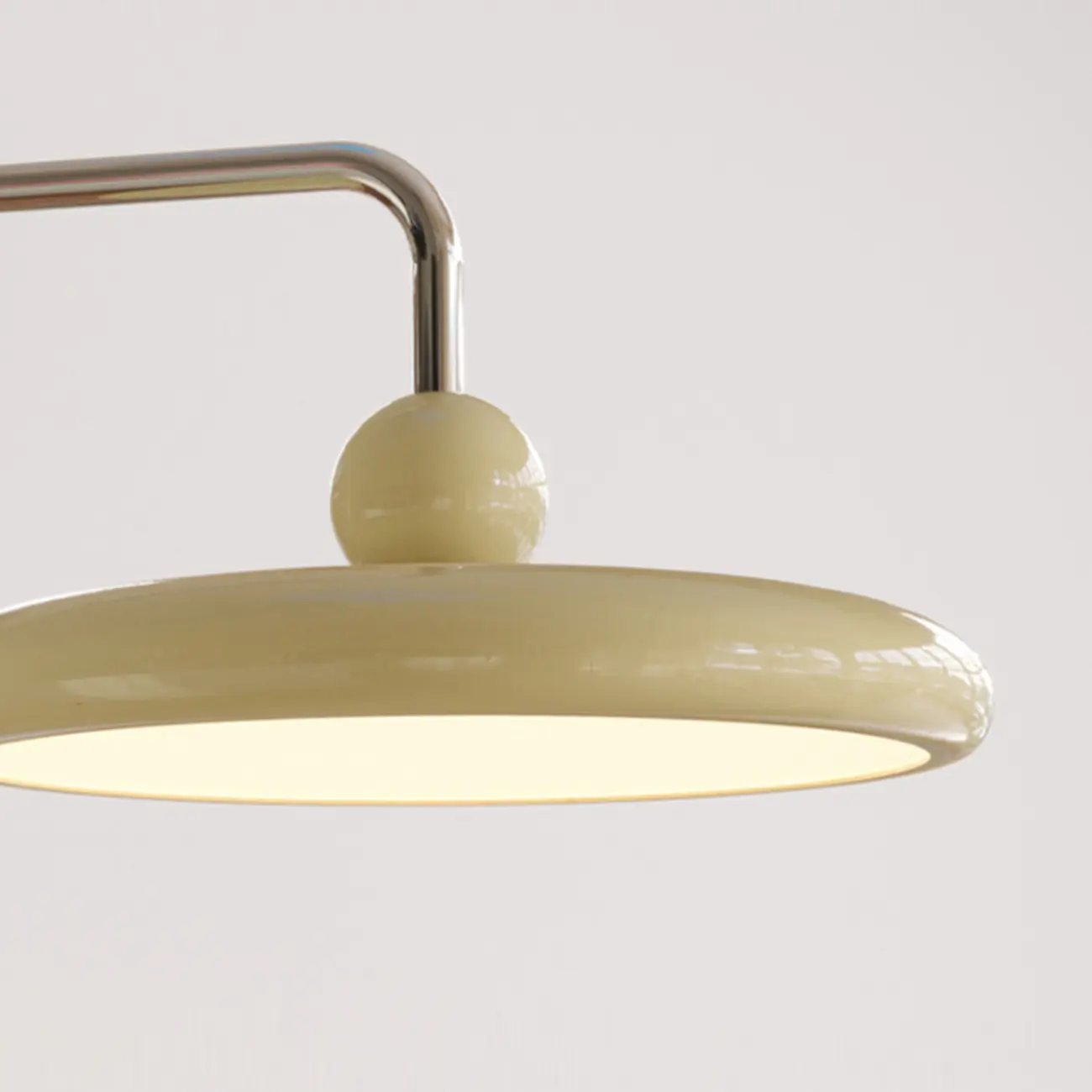 Modern Beige Swing Arm Wall Light with Round Shade Image - 6 | homeyfad