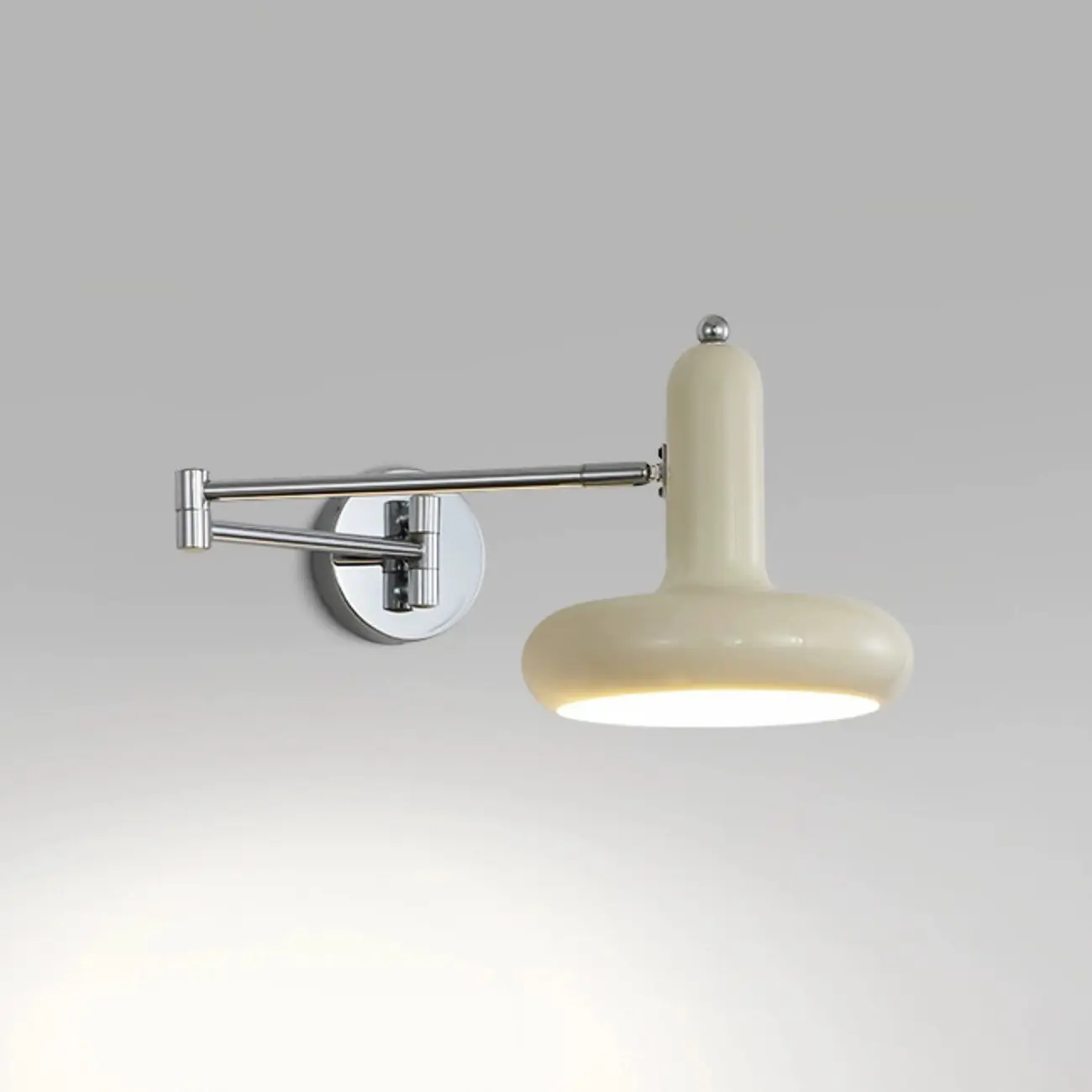 Simple Silver Metal Swing Arm Wall Light Image - 10 | homeyfad