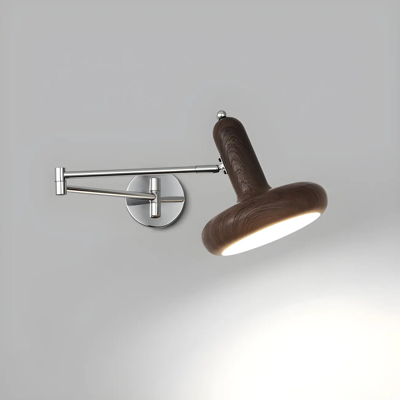 Simple Silver Metal Swing Arm Wall Light Image - 11 | homeyfad