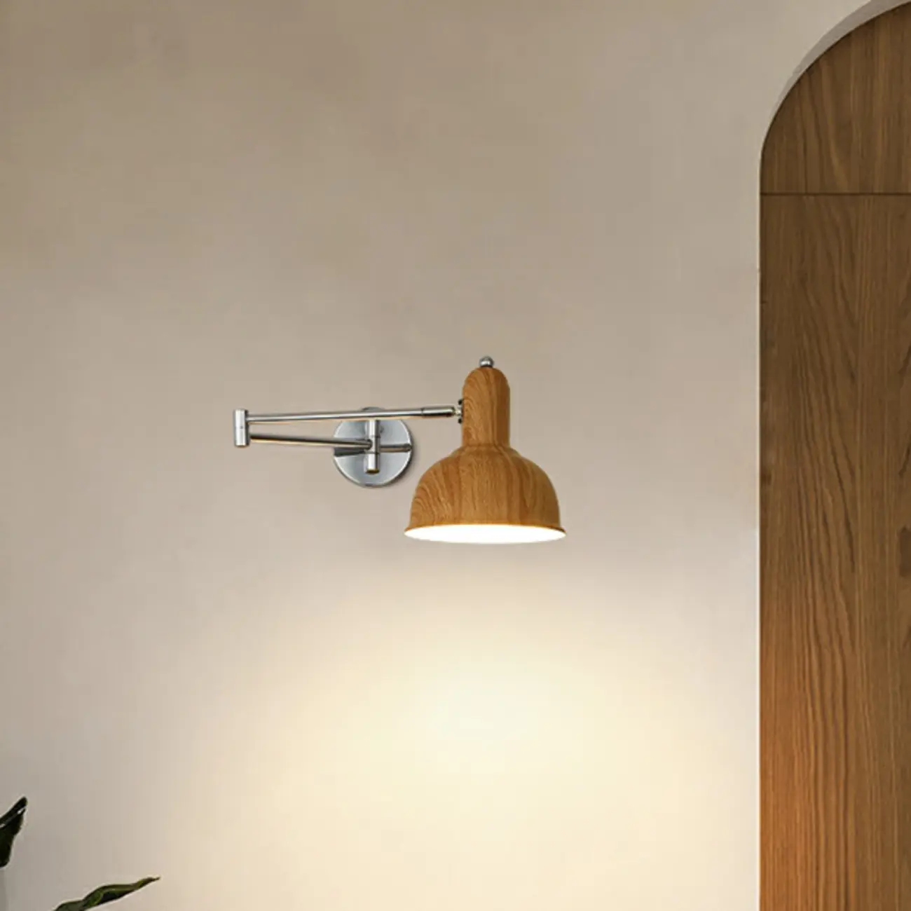 Simple Silver Metal Swing Arm Wall Light Image - 16 | homeyfad