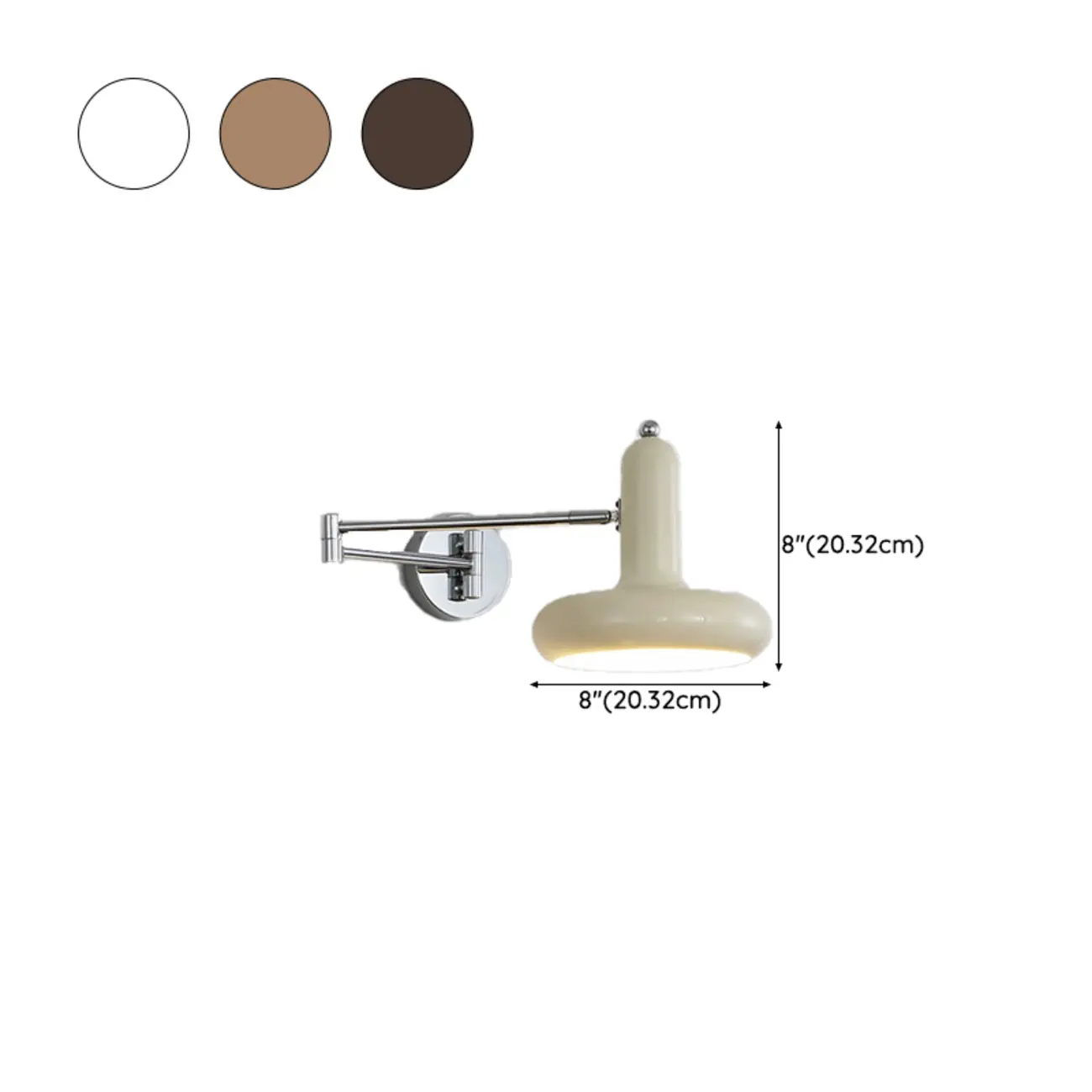 Simple Silver Metal Swing Arm Wall Light Image - 18 | homeyfad